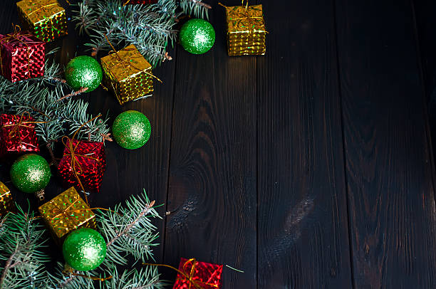 istock Background from Christmas toys and tree 623112408