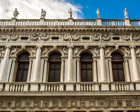 Biblioteca Nazionale Marciana facade, Venice, Italy
