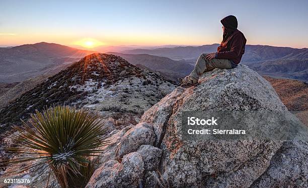 Sunrise From The Summit Of Granite Mountain Stock Photo - Download Image Now - Anza Borrego Desert State Park, Hiking, San Diego