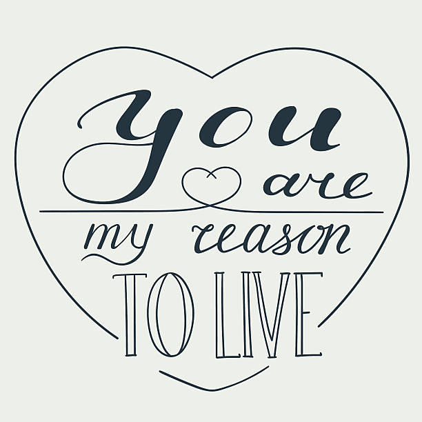 istock Hand lettering quote you are my reason to live. 623115426