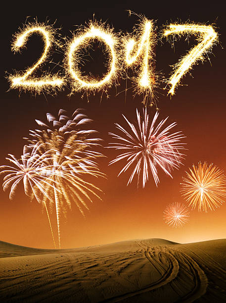 istock fireworks on the desert for the new year 2017 623119308