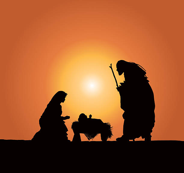 istock Christmas Nativity Scene, Jesus, Mary, Joseph Isolated 623119378