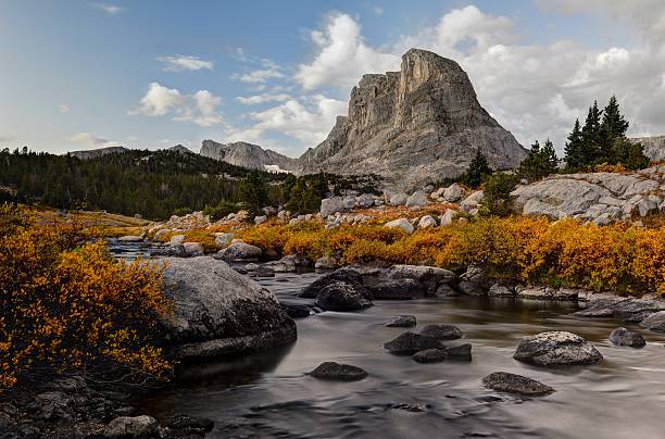 หัวควายและแม่น้ําลิตเติ้ลวินด์ - bridger mountains ภาพสต็อก ภาพถ่ายและรูปภาพปลอดค่าลิขสิทธิ์