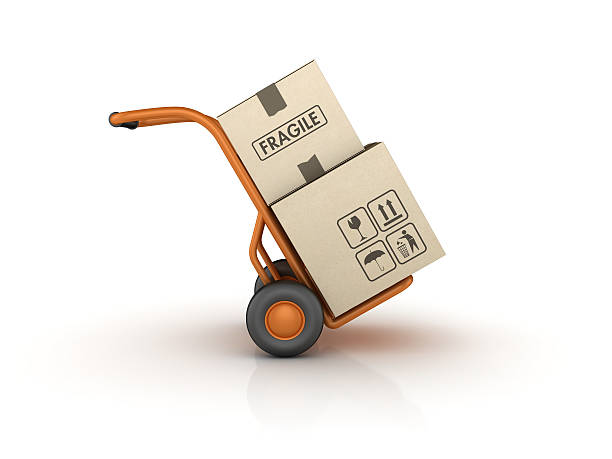 istock Hand Truck Carrying Cardboard Boxes 623120174