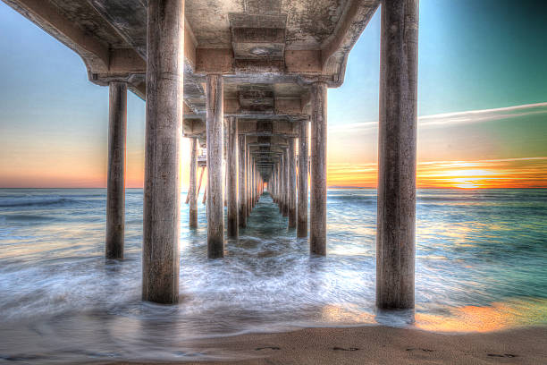 istock HDR Sunset behind the Huntington Beach pier 623120392