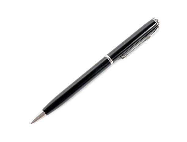 istock Black metal pen isolated on white background 623121856