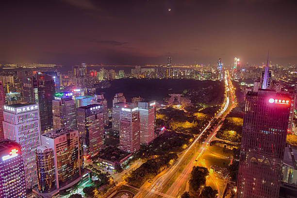 istock Shenzhen Shennan Road skyline 623124674