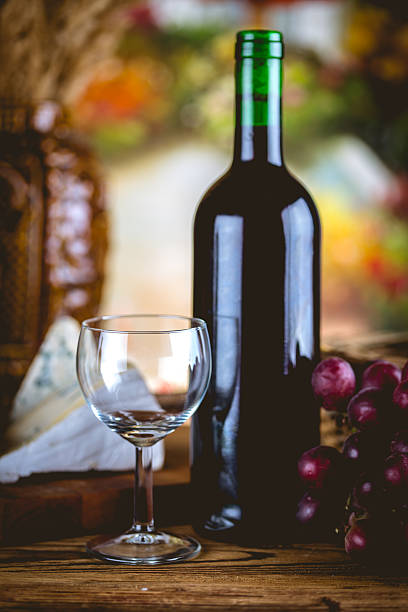 istock Bottle of wine, Mediterranean concept, ambient light 623126078