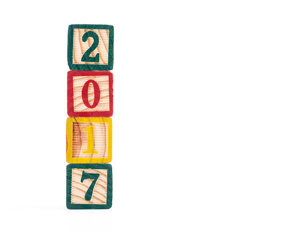 istock Wooden cubes withnew year  2017 on white background 623174422