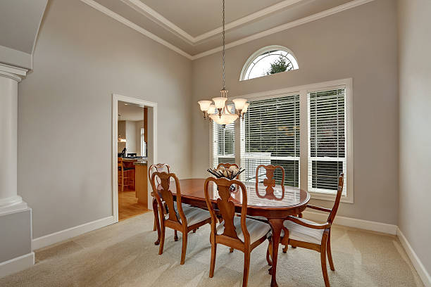 istock Interior design of American dining table in classic style 623185080
