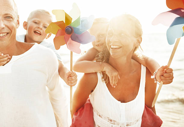 istock Family Happiness Beach Tropical Paradise Fun Concept 623186018