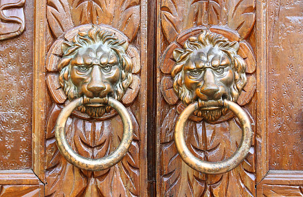 istock Door handles on the doors of ancient temples 623187132