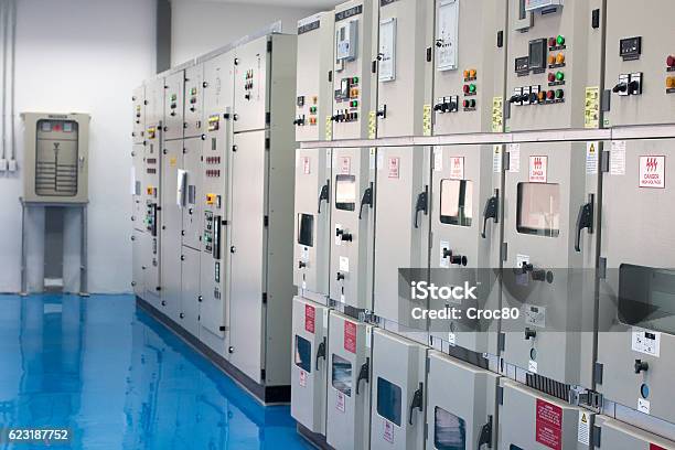 Electrical Control Cabinet Stock Photo - Download Image Now - Electricity, Domestic Room, Power Line