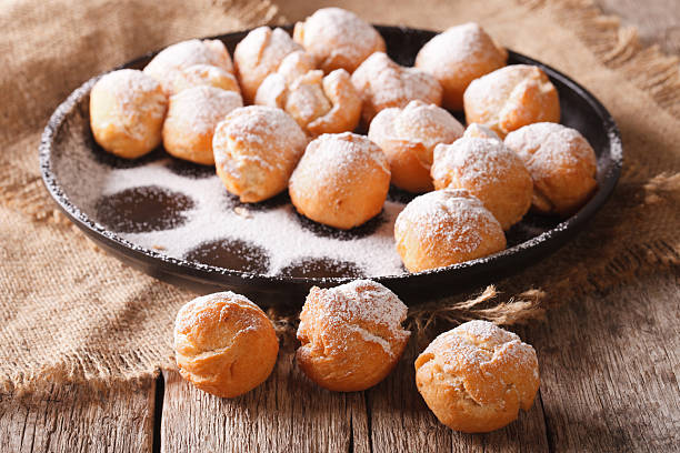 istock Italian sweetness Castagnole close-up on the table. Horizontal 623190330