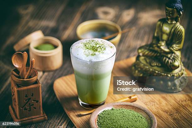 Matcha Tea Latte Stock Photo - Download Image Now - Matcha Tea, Latte, Tea - Hot Drink