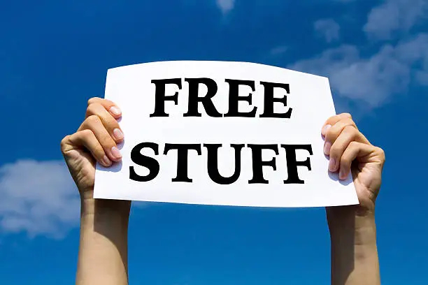 free stuff, concept sign