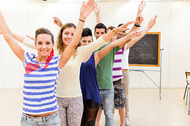 istock Group of students portrait at the school 623198178