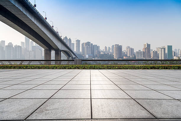 istock Empty floor and modern city skyline in chongqing,china 623199648