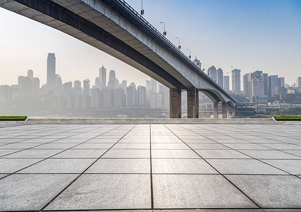 istock Empty floor and modern city skyline in chongqing,china 623199840