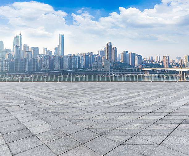 istock Empty floor and modern city skyline in chongqing,china 623200304