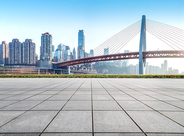 istock Empty floor and modern city skyline in chongqing,china 623202166