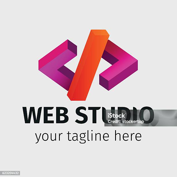 Template Of Logo Web Studio Software And App Logo Stock Illustration ...