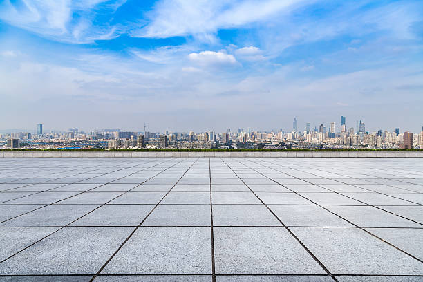 istock cityscape and skyline of nanjing from empty brick floor 623204750