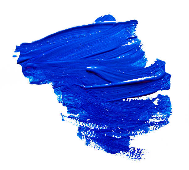 istock Blue strokes of the paint brush isolated 623205494