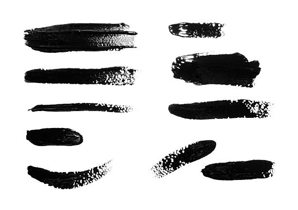 istock Black strokes of the paint brush isolated 623205498