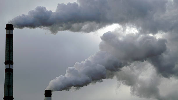 istock industrial chimneys emits toxic pollutants into the sky polluting the 623207372