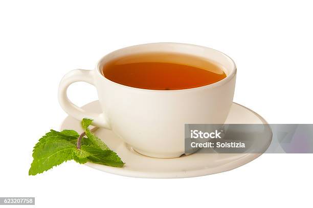 Delicious Hot Green Tea On White Stock Photo - Download Image Now - Tea - Hot Drink, Cup, Tea Cup