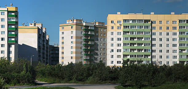 istock panorama city view of buildings on blue sky background 623209262
