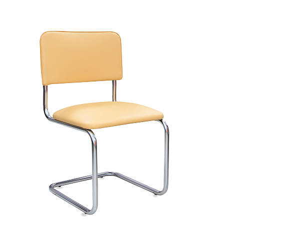 istock The office chair from beige leather. Isolated 623214256
