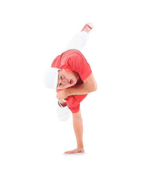istock Teenager dancing break dance in action 623215896