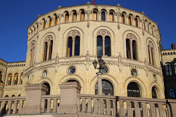 istock Norwegian parliament Storting Oslo in central Oslo, Norway 623267490