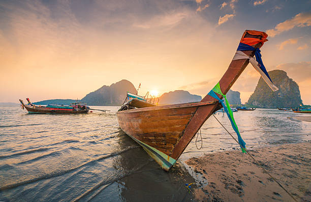 istock Beautiful sunset at tropical beach in asia thailand 623269844