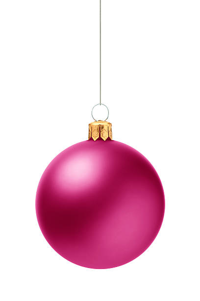 christmas bauble - pink christmas christmas ornament sphere zdjęcia i obrazy z banku zdjęć