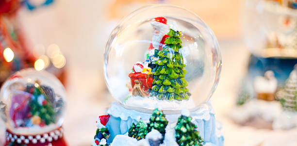 istock Santa Clause winter globe  -  glass ball. 623272404
