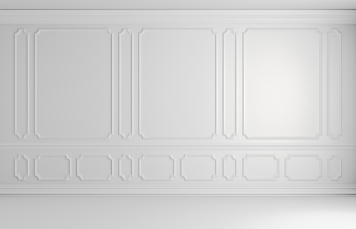 Pared blanca incolora en estilo clásico habitación vacía arquitectónica b photo