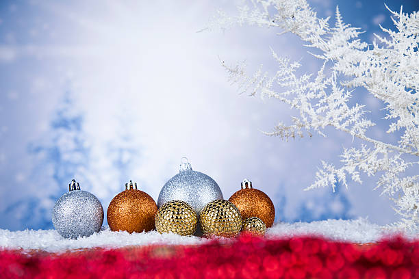 istock Christmas balls on shiny background 623274510