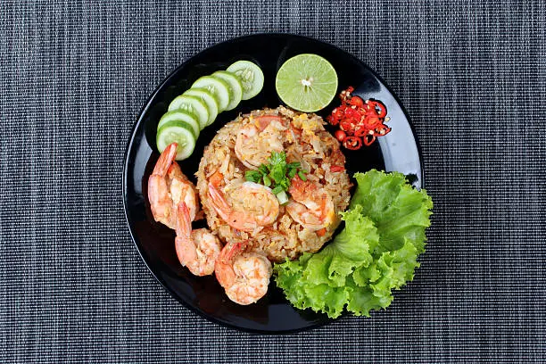 Photo of Fried rice with shrimp call Khao Pad Kong in Thai