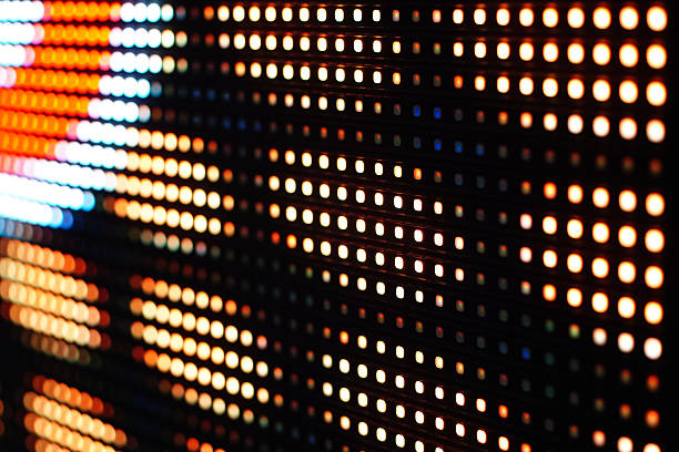 pantalla led de pantalla grande - led abstract the media textured effect fotografías e imágenes de stock