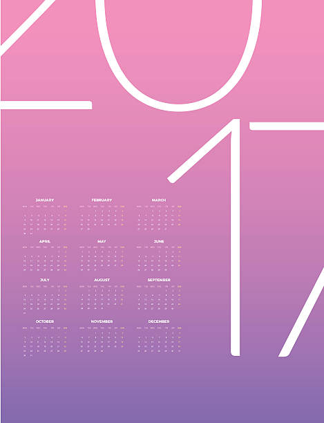 ilustrações de stock, clip art, desenhos animados e ícones de wall monthly calendar 2017. vector template - november calendar pink event