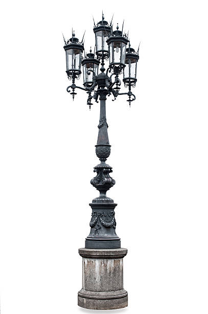 istock Antique streetlight isolated on white background 623284718