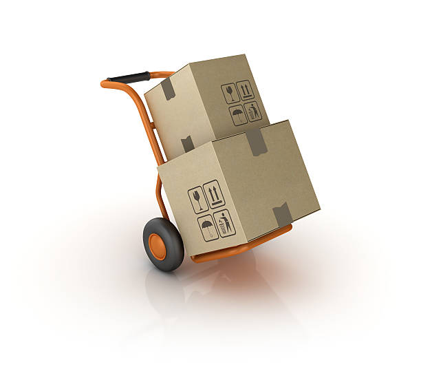 istock Hand Truck Carrying Cardboard Boxes 623286692