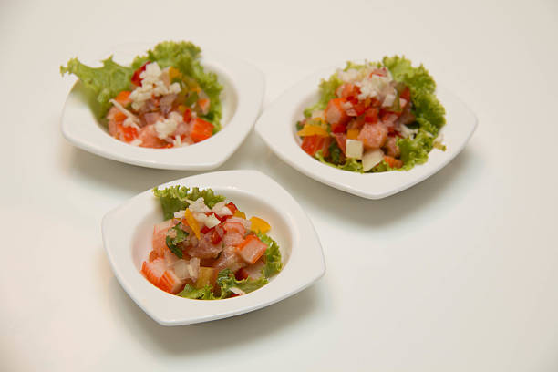 istock Crab stick spicy salad with vegetable 623290772