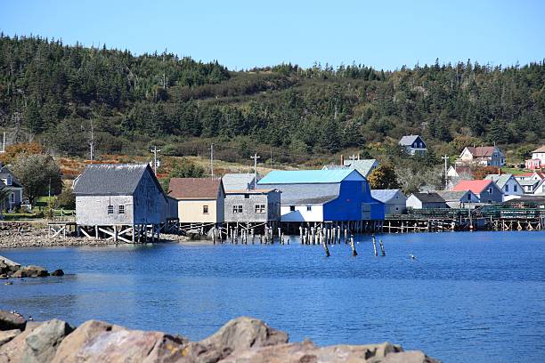 istock Fishing shacks on Long Island Nova Scotia, Canada. 623291438