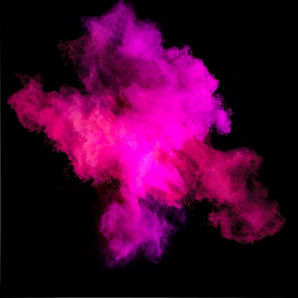 istock Freeze motion of purle dust explosion 623292306