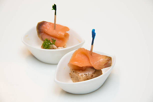 istock Salmon fresh and pickled on white dish 623293204