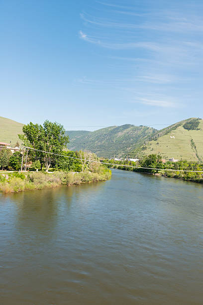 istock Missoula Montana Clark Fork River Scenic Mountain Spring View USA 623293820